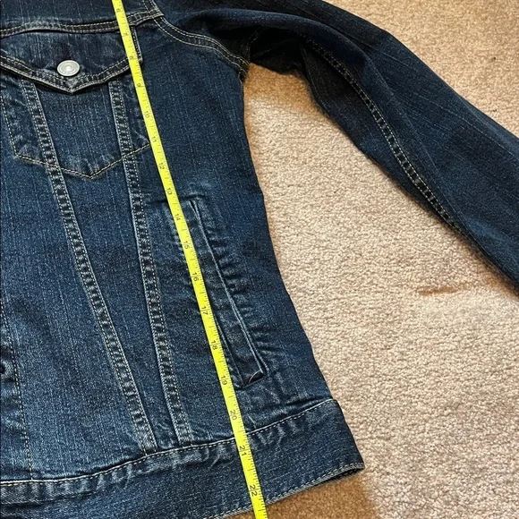 Uniqlo Dark Blue Denim Jacket Like New Size Small - Picture 12 of 13